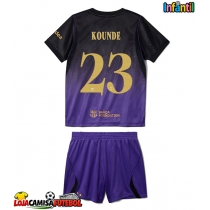 Camisa de Futebol Barcelona Jules Kounde #23 Equipamento Secundário Infantil 2026-27 Manga Curta (+ Calças curtas)